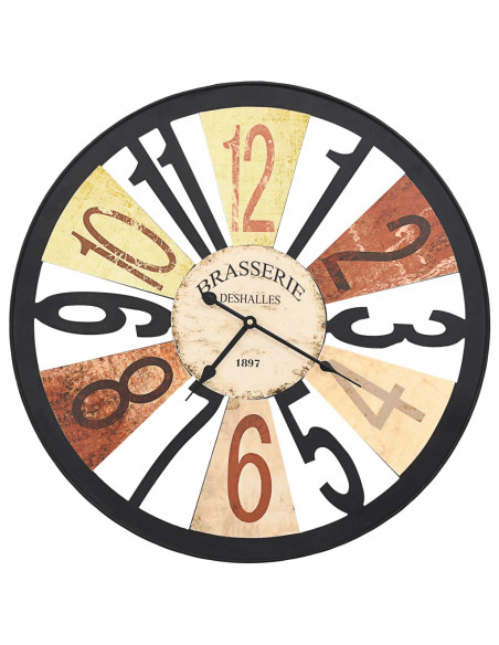 Orologio da Parete in Metallo 60 cm Multicolore