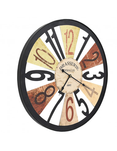 Orologio da Parete in Metallo 60 cm Multicolore