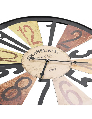 Orologio da Parete in Metallo 60 cm Multicolore