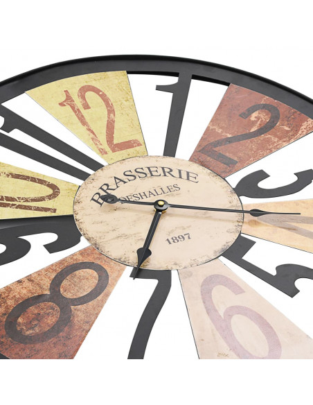 Orologio da Parete in Metallo 60 cm Multicolore