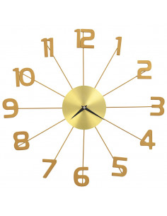 Orologio da Parete in Metallo 50 cm Dorato 2