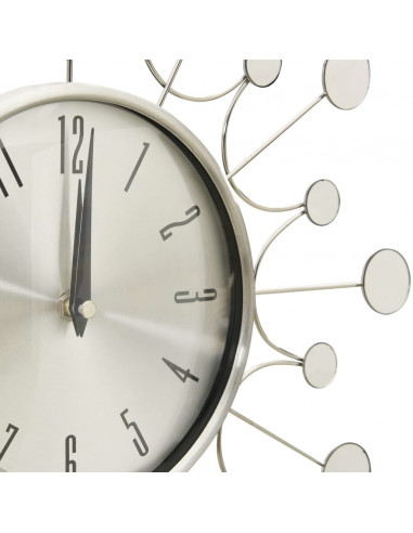 Orologio da Parete Argento 40 cm in Metallo