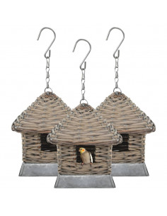 Casette per Uccellini 3 pz in Vimini 2