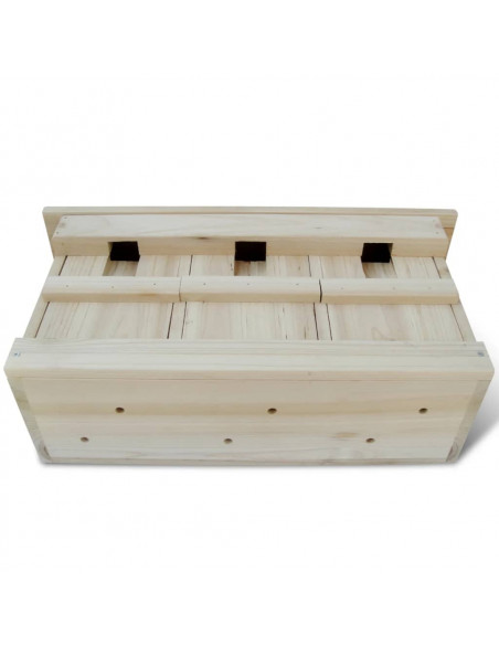 Casette per gli Uccelli 2 pz in Legno 44x15,5x21,5 cm