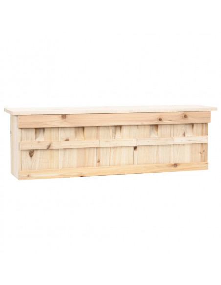 Casetta per Passeri con 5 Camere 68x15x21 cm Legno di Abete
