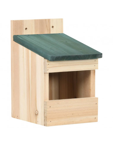 Casette per Uccelli 4 pz 12x16x20 cm in Legno di Abete