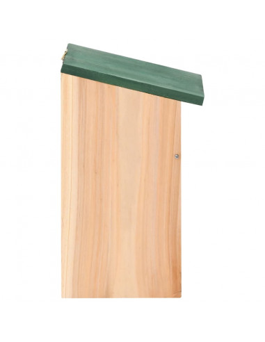 Casette per Uccelli 10 pz in Legno Massello di Abete 12x12x22cm