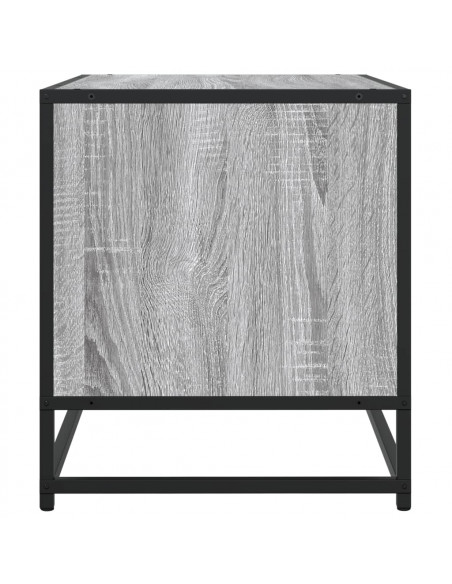 Mobile TV Grigio Sonoma 91x40x46 cm Legno Multistrato e Metallo