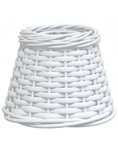 Paralume da Soffitto Bianco Ø15x12 cm in Vimini 2