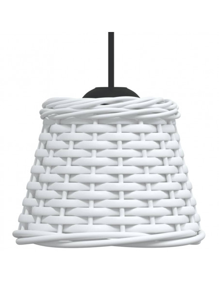 Paralume da Soffitto Bianco Ø15x12 cm in Vimini