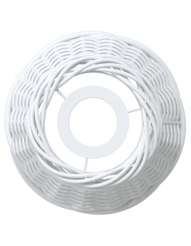 Paralume da Soffitto Bianco Ø15x12 cm in Vimini