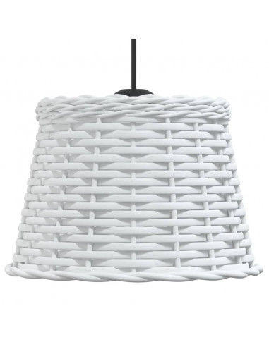 Paralume da Soffitto Bianco Ø25x17 cm in Vimini