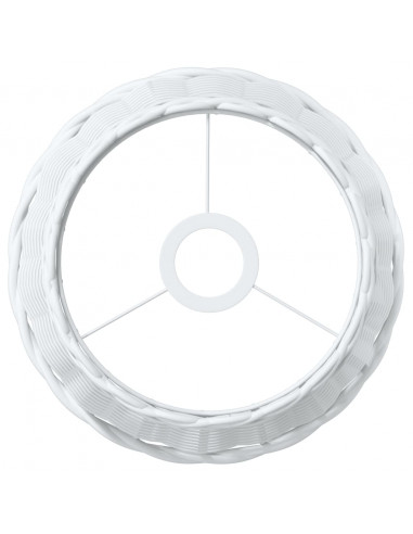 Paralume da Soffitto Bianco Ø25x17 cm in Vimini