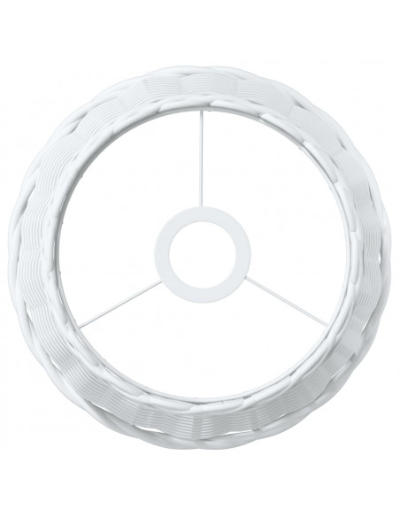 Paralume da Soffitto Bianco Ø25x17 cm in Vimini