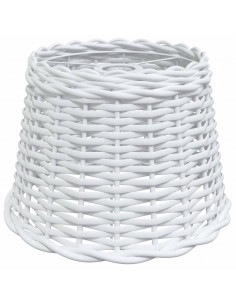 Paralume da Soffitto Bianco Ø30x20 cm in Vimini 2