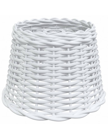 Paralume da Soffitto Bianco Ø30x20 cm in Vimini