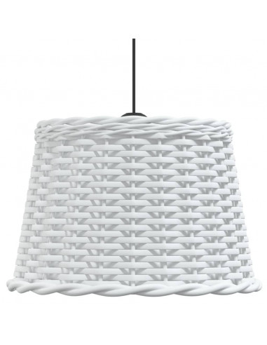 Paralume da Soffitto Bianco Ø40x26 cm in Vimini