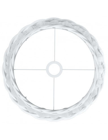Paralume da Soffitto Bianco Ø40x26 cm in Vimini