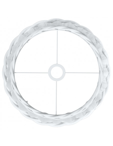 Paralume da Soffitto Bianco Ø40x26 cm in Vimini