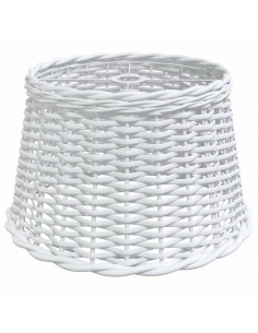 Paralume da Soffitto Bianco Ø45x28 cm in Vimini 2