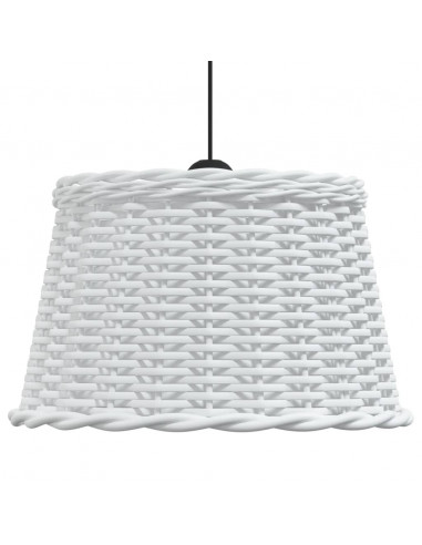 Paralume da Soffitto Bianco Ø45x28 cm in Vimini