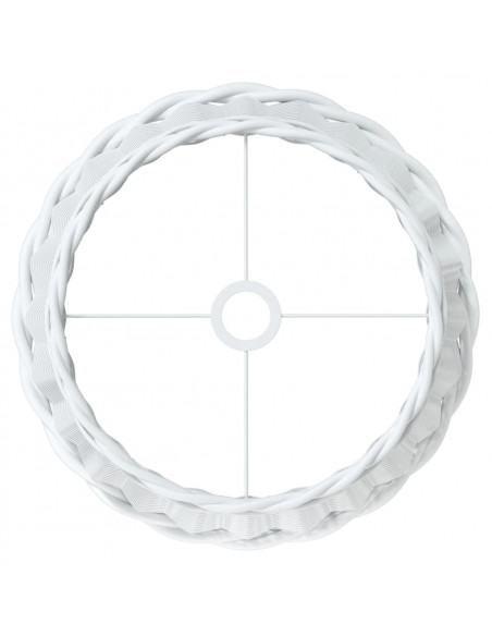 Paralume da Soffitto Bianco Ø45x28 cm in Vimini