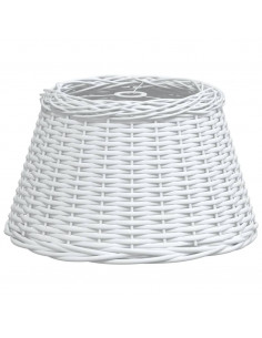 Paralume da Soffitto Bianco Ø50x30 cm in Vimini 2