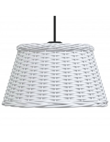 Paralume da Soffitto Bianco Ø50x30 cm in Vimini