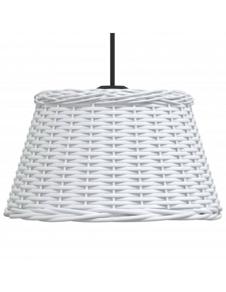 Paralume da Soffitto Bianco Ø50x30 cm in Vimini