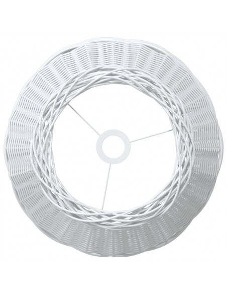 Paralume da Soffitto Bianco Ø50x30 cm in Vimini