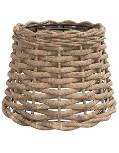 Paralume da Soffitto Marrone Ø20x15 cm in Vimini 2