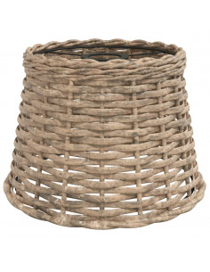 Paralume da Soffitto Marrone Ø25x17 cm in Vimini 2