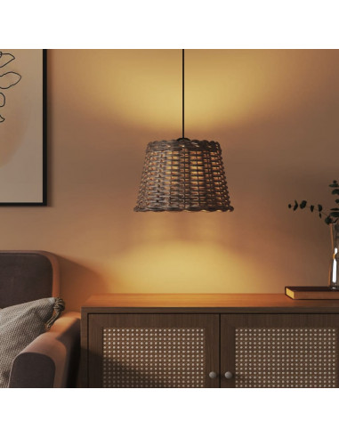 Paralume da Soffitto Marrone Ø30x20 cm in Vimini