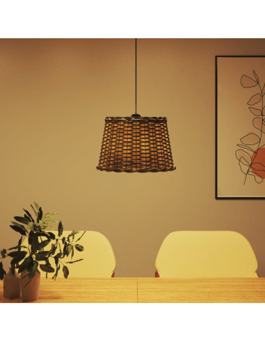 Paralume da Soffitto Marrone Ø40x26 cm in Vimini
