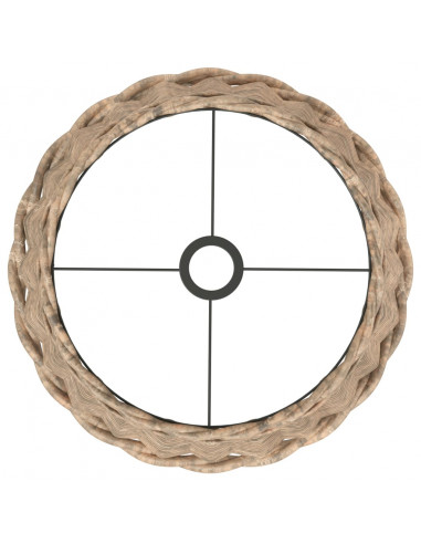 Paralume da Soffitto Marrone Ø40x26 cm in Vimini
