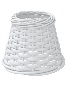 Paralume Bianco Ø15x12 cm in Vimini 2