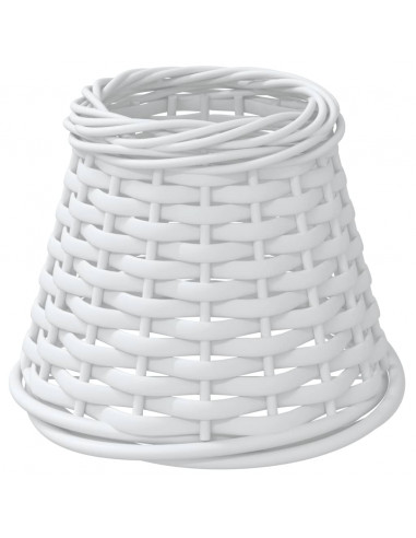 Paralume Bianco Ø15x12 cm in Vimini