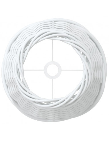 Paralume Bianco Ø15x12 cm in Vimini