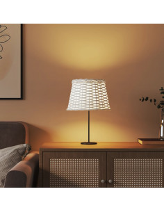 Paralume Bianco Ø25x17 cm in Vimini 2