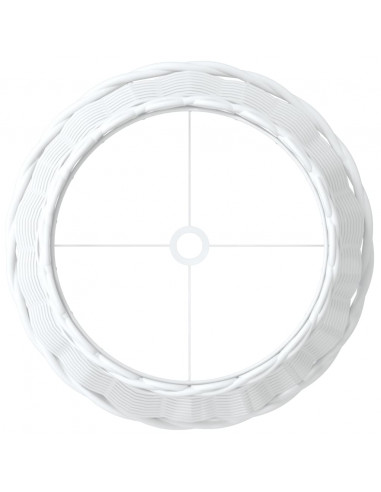 Paralume Bianco Ø25x17 cm in Vimini