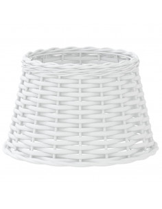 Paralume Bianco Ø38x23 cm in Vimini 2