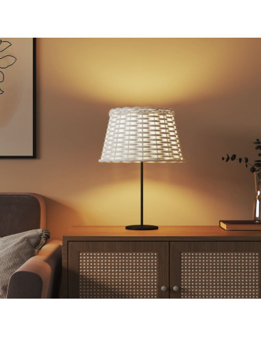 Paralume Bianco Ø38x23 cm in Vimini