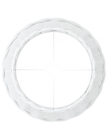 Paralume Bianco Ø38x23 cm in Vimini