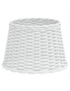 Paralume Bianco Ø40x26 cm in Vimini 2