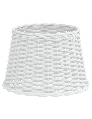 Paralume Bianco Ø40x26 cm in Vimini