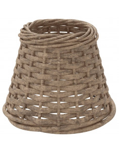 Paralume Marrone Ø15x12 cm in Vimini 2