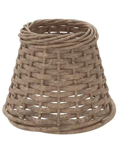 Paralume Marrone Ø15x12 cm in Vimini