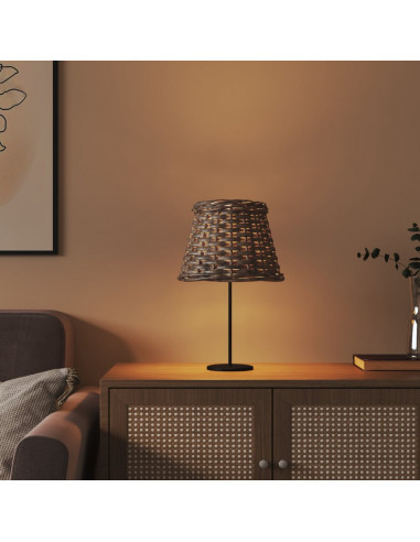 Paralume Marrone Ø15x12 cm in Vimini