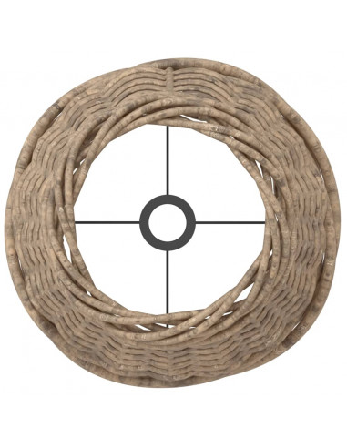 Paralume Marrone Ø15x12 cm in Vimini