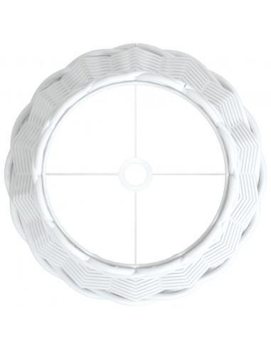 Paralume Bianco Ø20x15 cm in Vimini